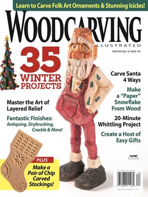 cover image of Woodcarving Illustrated Issue 105 Winter 2023